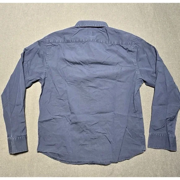 UNTUCKit‎ Men's Medium Long Sleeve Button Down 100% Cotton Blue Casual - Picture 3 of 5